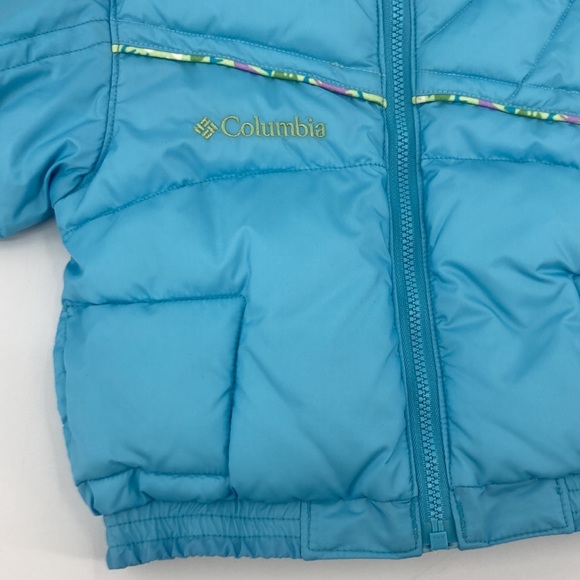Columbia 18mo Girl’s Blue Reversible Winter Coat with Hood - Picture 6 of 12